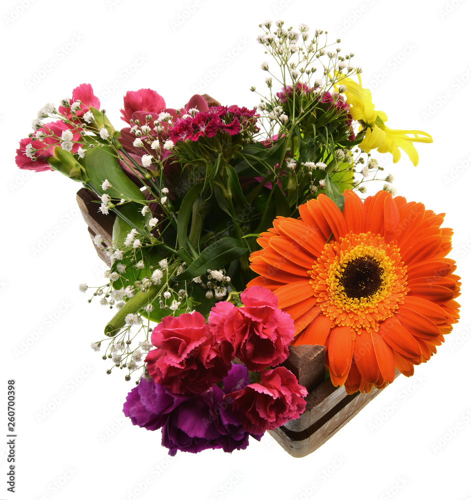 bouquet of flowers isolated on white background bouquet of flowers isolated on white background