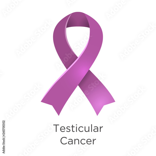 Testicular Cancer awareness month in April. Orchid color of the ribbon Cancer Awareness Products.