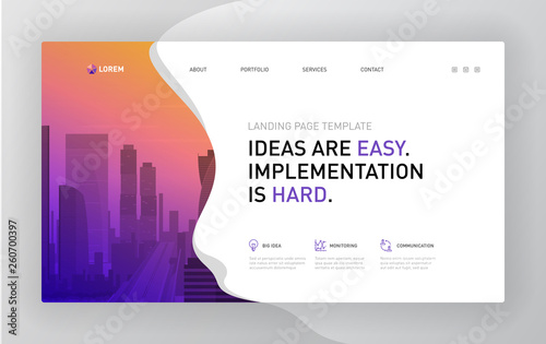 Landing page template for business