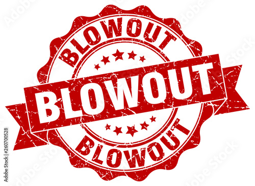 blowout stamp. sign. seal