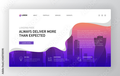 Landing page template for business