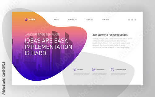 Landing page template for business