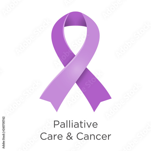 Palliative Care and Cancer pain awareness month in August. Lavender or violet color ribbon Cancer Awareness Products.