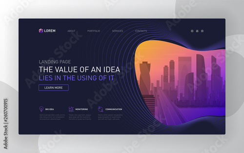 Landing page template for business