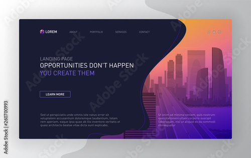 Landing page template for business