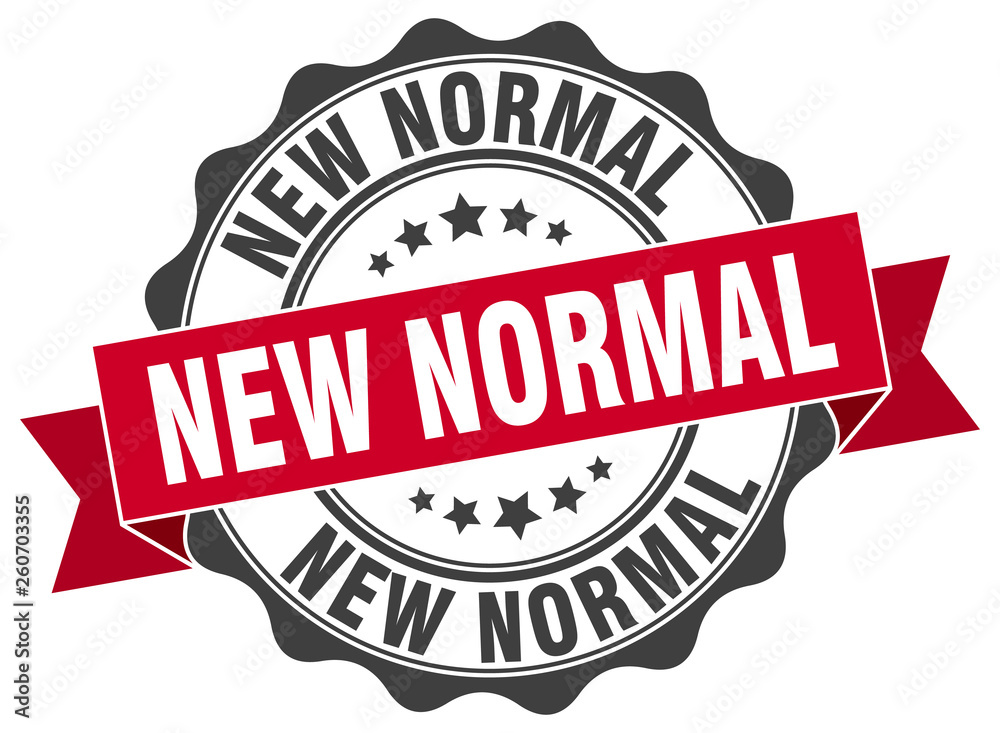 Fototapeta premium new normal stamp. sign. seal