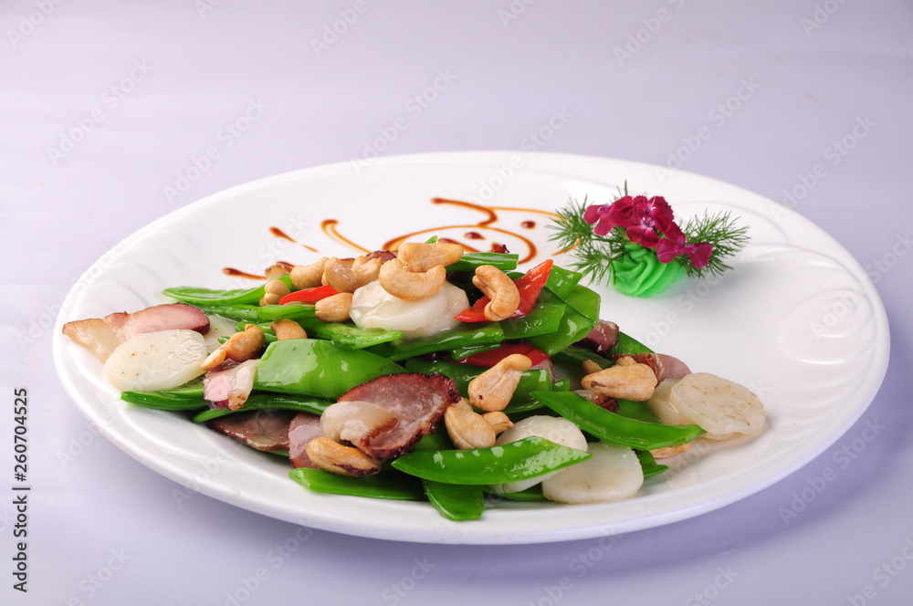 salad with ham and cheese