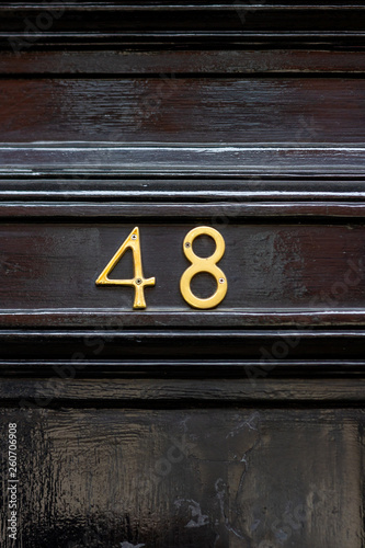 House door number 48 or forty-eight photo