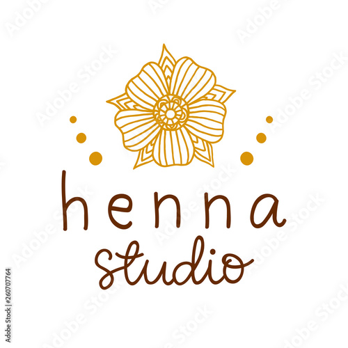 Vector Henna Mehndi Logo Traditional Tattoo Studio Emblem Stock  Illustration - Download Image Now - iStock