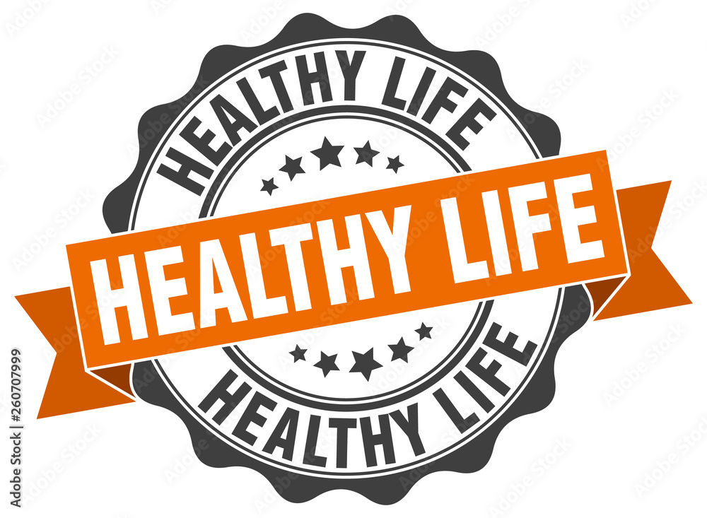 Fototapeta premium healthy life stamp. sign. seal