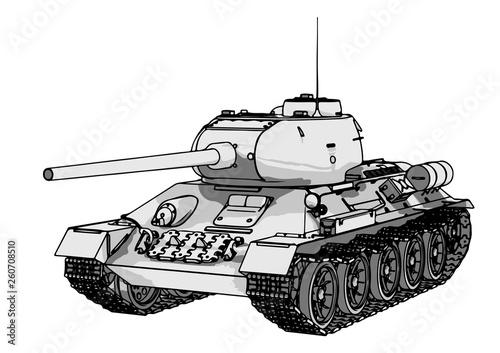 russian tank vector