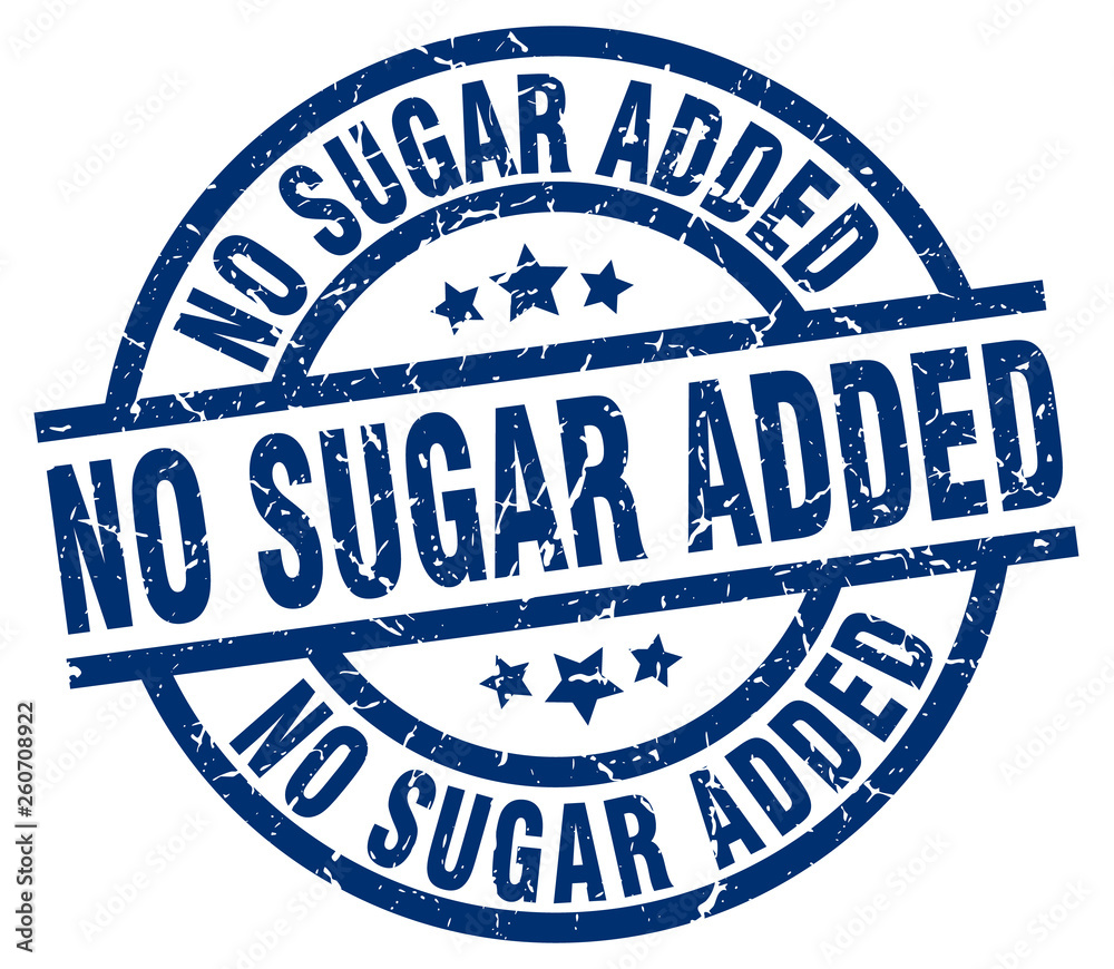 no sugar added blue round grunge stamp no sugar added blue round grunge stamp
