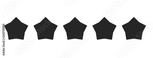 Five star Icon. FLat style vector EPS.