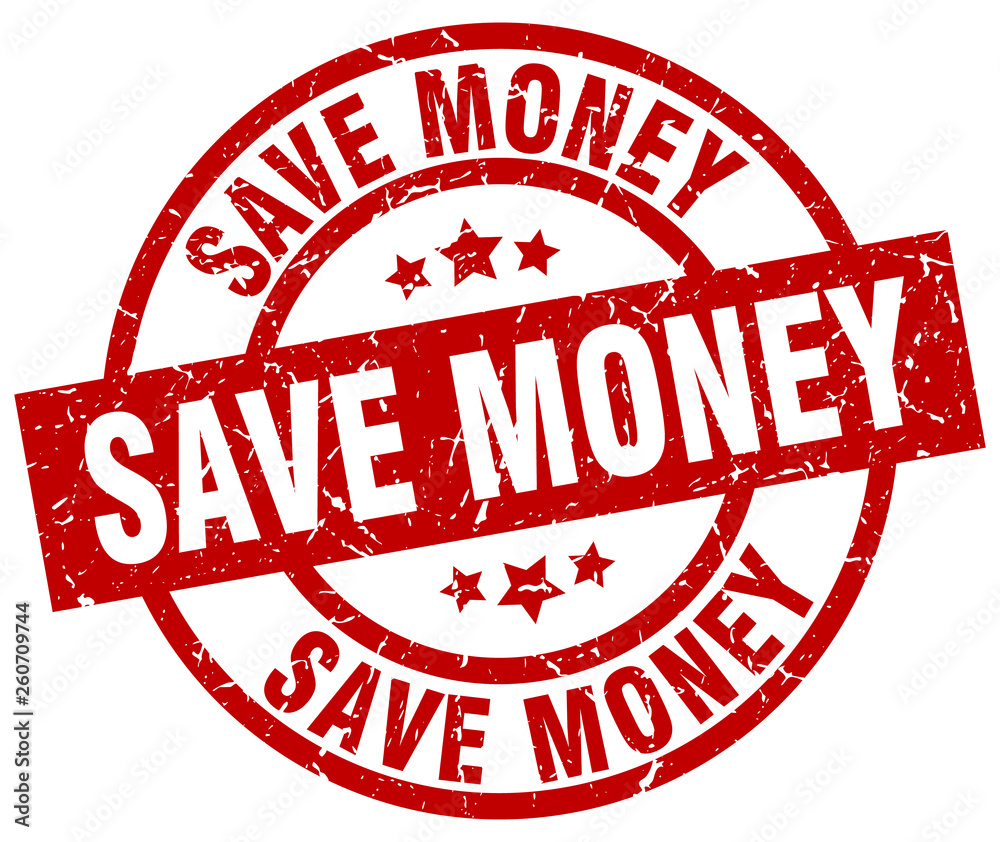 save money round red grunge stamp save money round red grunge stamp