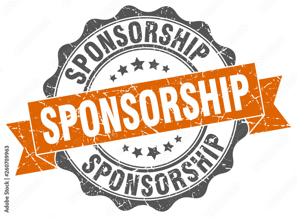 Fototapeta premium sponsorship stamp. sign. seal