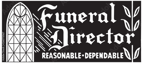 Funeral Director 3 - Retro Ad Art Banner