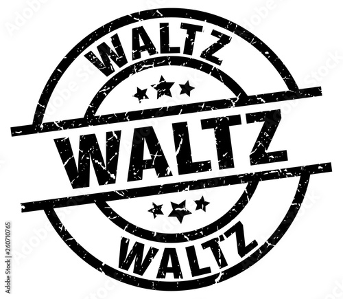 waltz round grunge black stamp