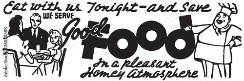 Good Food - Retro Ad Art Banner