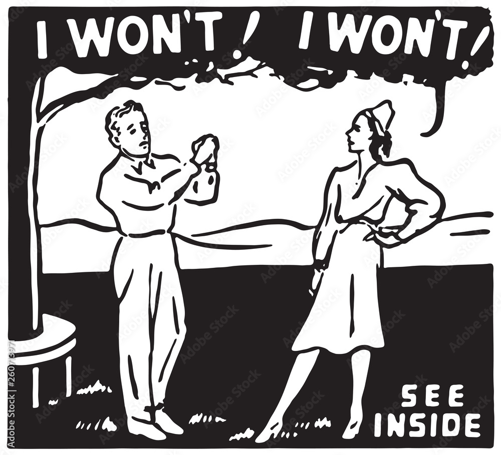 I Wont I Wont - Retro Ad Art Banner I Wont I Wont - Retro Ad Art Banner