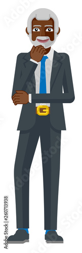 A mature black business man...
