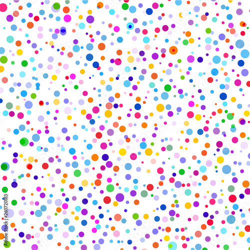 Multicolored circles on a white background