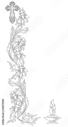 lateral ornament with the lampas