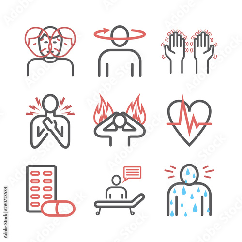 Panic disorder. Vector sign for web graphics