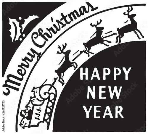 Merry Christmas 5  - Retro Ad Art Banner