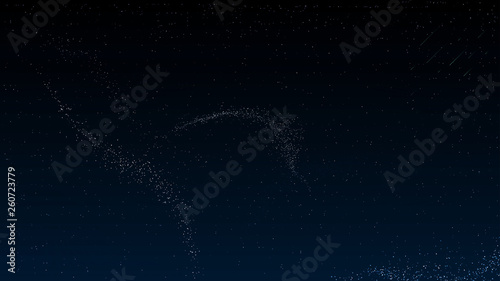 Starry sky and Northern lights