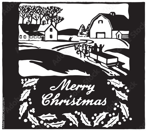 Merry Christmas 6  - Retro Ad Art Banner