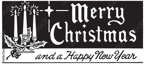 Merry Christmas 7  - Retro Ad Art Banner