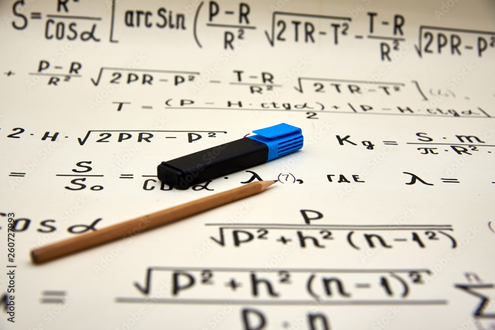 Mathematical background, handwritten formulas points Mathematical background, handwritten formulas points