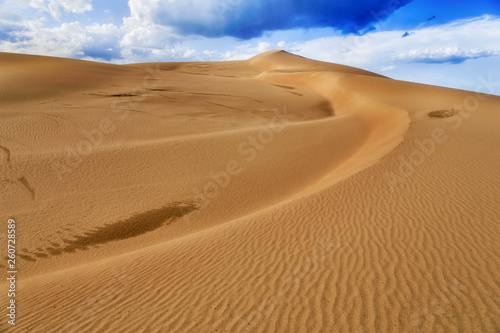 Dunes Yellow Curve Blue Sky © Taras Vyshnya