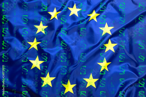 Flag of European Union with paragraph symbols