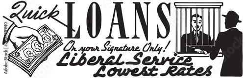 Quick Loans - Retro Ad Art Banner