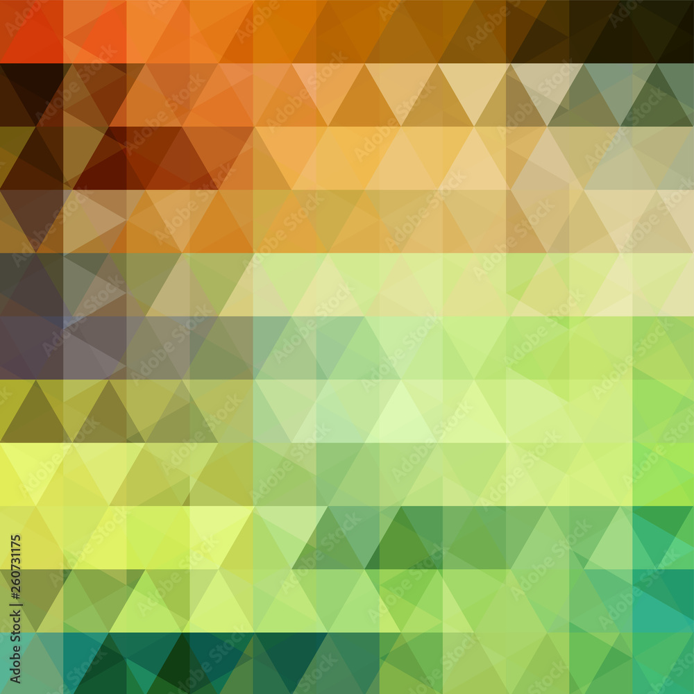 Abstract vector background with green, brown triangles. Geometric vector illustration. Creative design template. Abstract vector background with green, brown triangles. Geometric vector illustration. Creative design template.