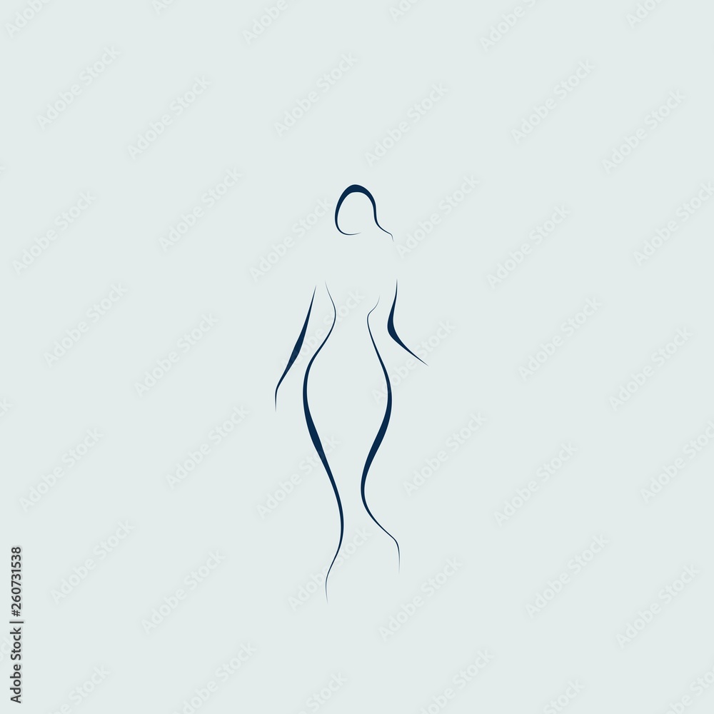 woman shape line illustration woman shape line illustration