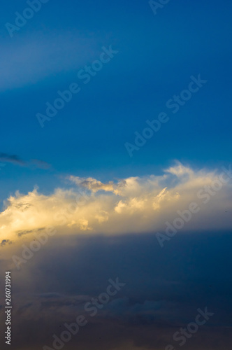 Wallpaper Mural Landscape with dramatic light - beautiful golden sunset with saturated sky and clouds. Torontodigital.ca