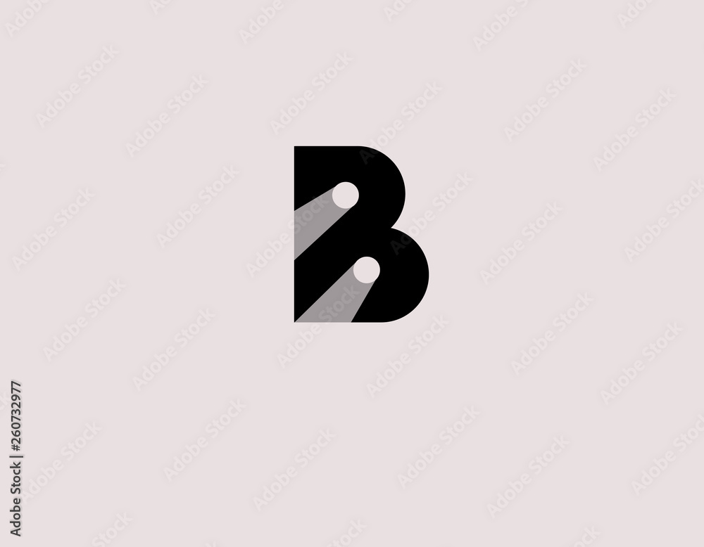 Creative geometric logo icon letter B and lights for business company Creative geometric logo icon letter B and lights for business company