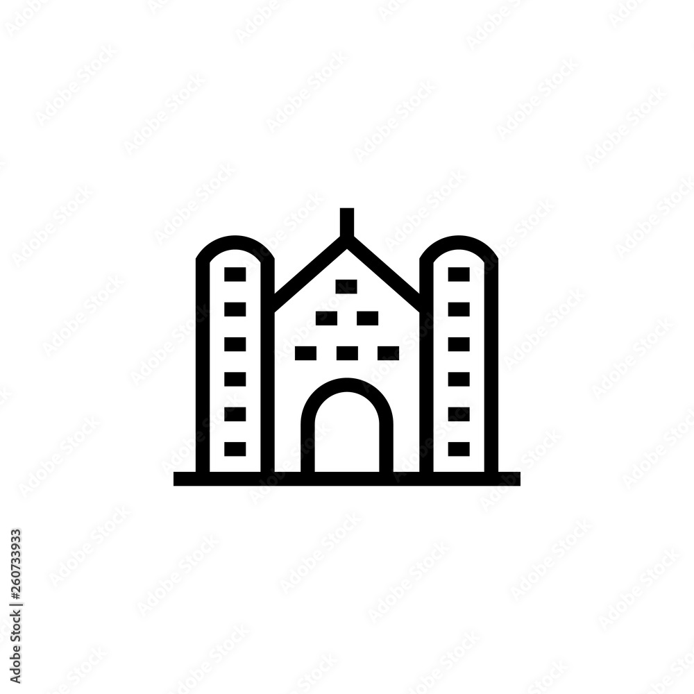 Building icon. Element of building icon. Thin line icon for website design and development, app development. Premium icon