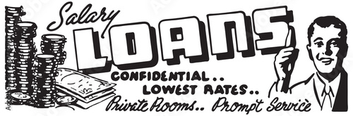 Salary Loans  - Retro Ad Art Banner