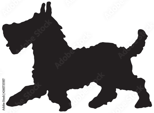 Scottie Dog Silhouette 2 - Retro Ad Art Banner