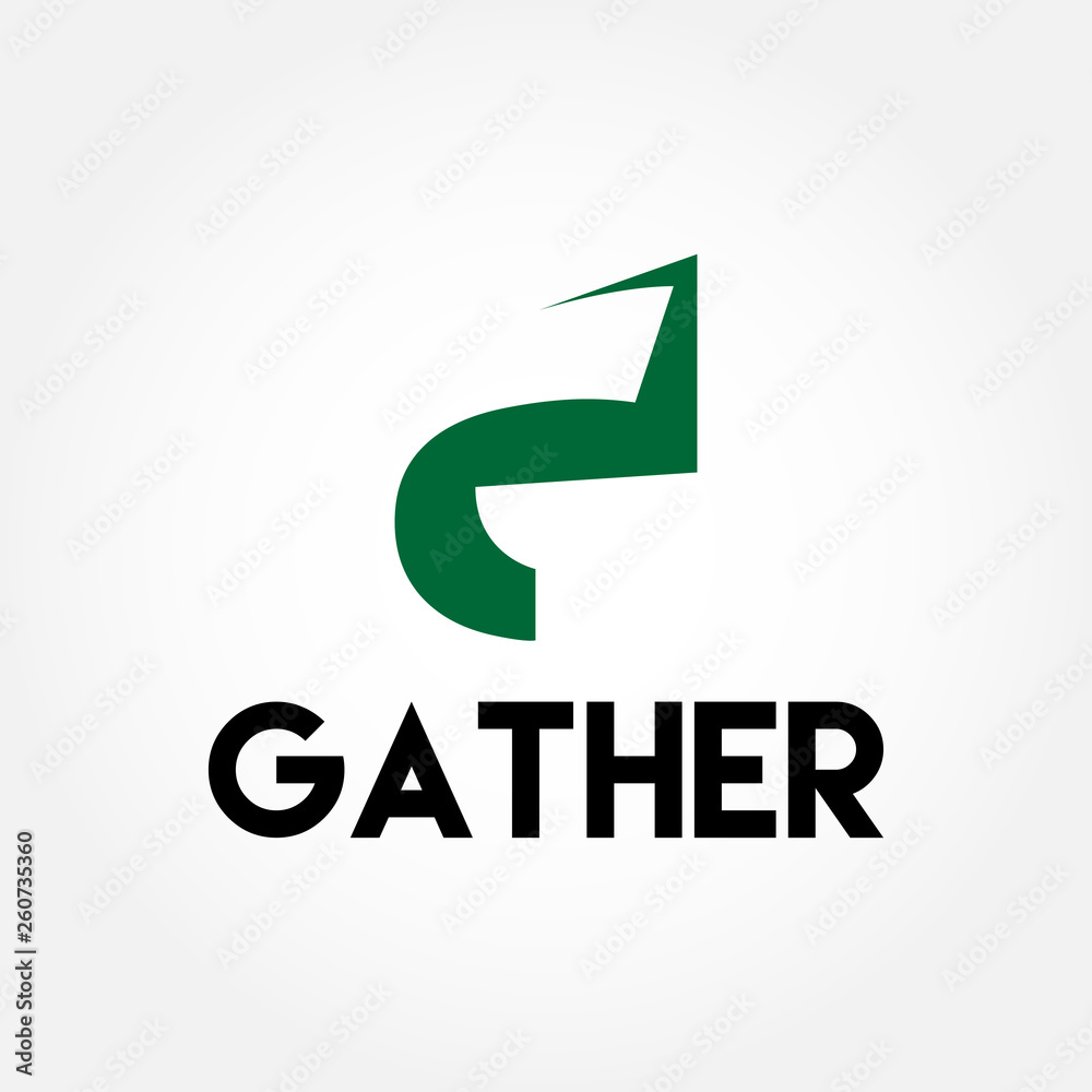 Illustration logo design of letter G with negative space style and perspective view Illustration logo design of letter G with negative space style and perspective view