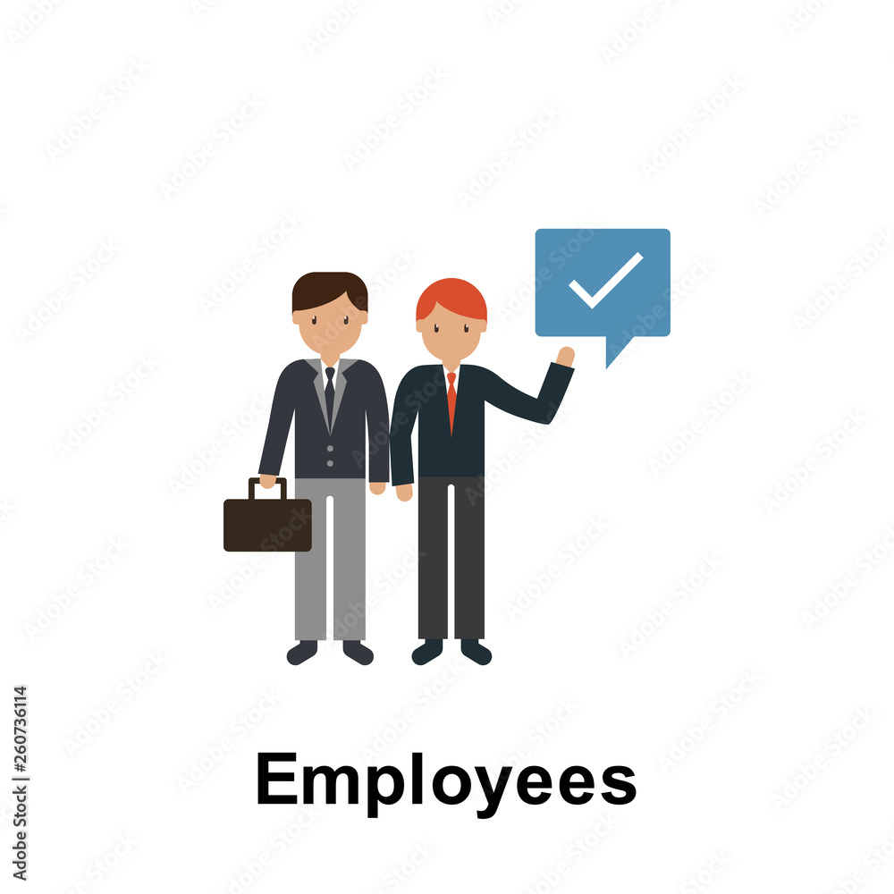 Employees color icon. Element of business illustration. Premium quality graphic design icon. Signs and symbols collection icon for websites, web design, mobile app Employees color icon. Element of business illustration. Premium quality graphic design icon. Signs and symbols collection icon for websites, web design, mobile app