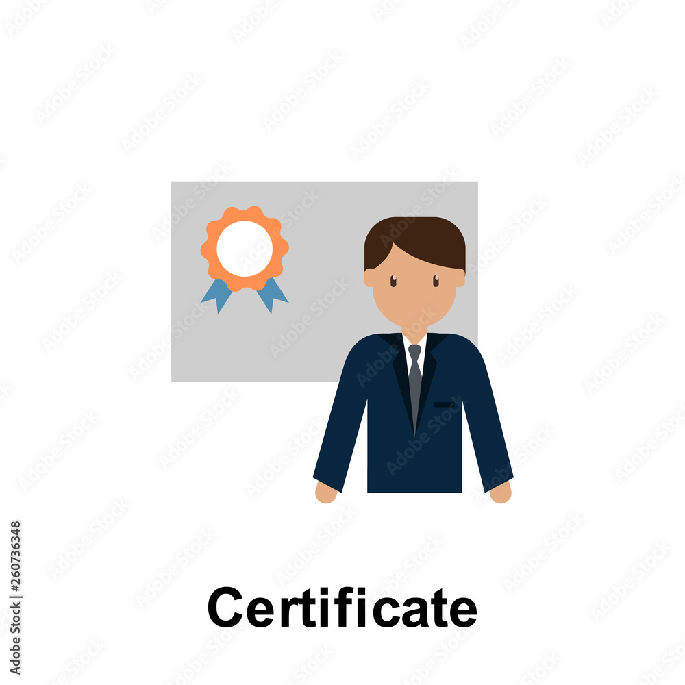 Certificate color icon. Element of business illustration. Premium quality graphic design icon. Signs and symbols collection icon for websites, web design, mobile app Certificate color icon. Element of business illustration. Premium quality graphic design icon. Signs and symbols collection icon for websites, web design, mobile app