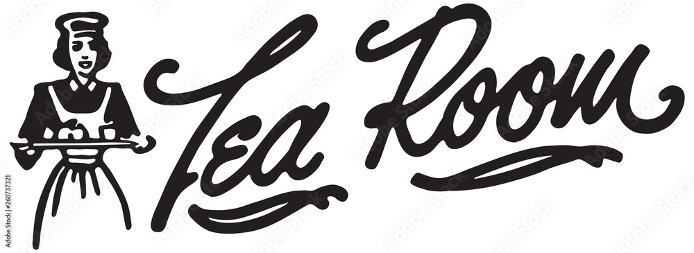 Tea Room 3  - Retro Ad Art Banner