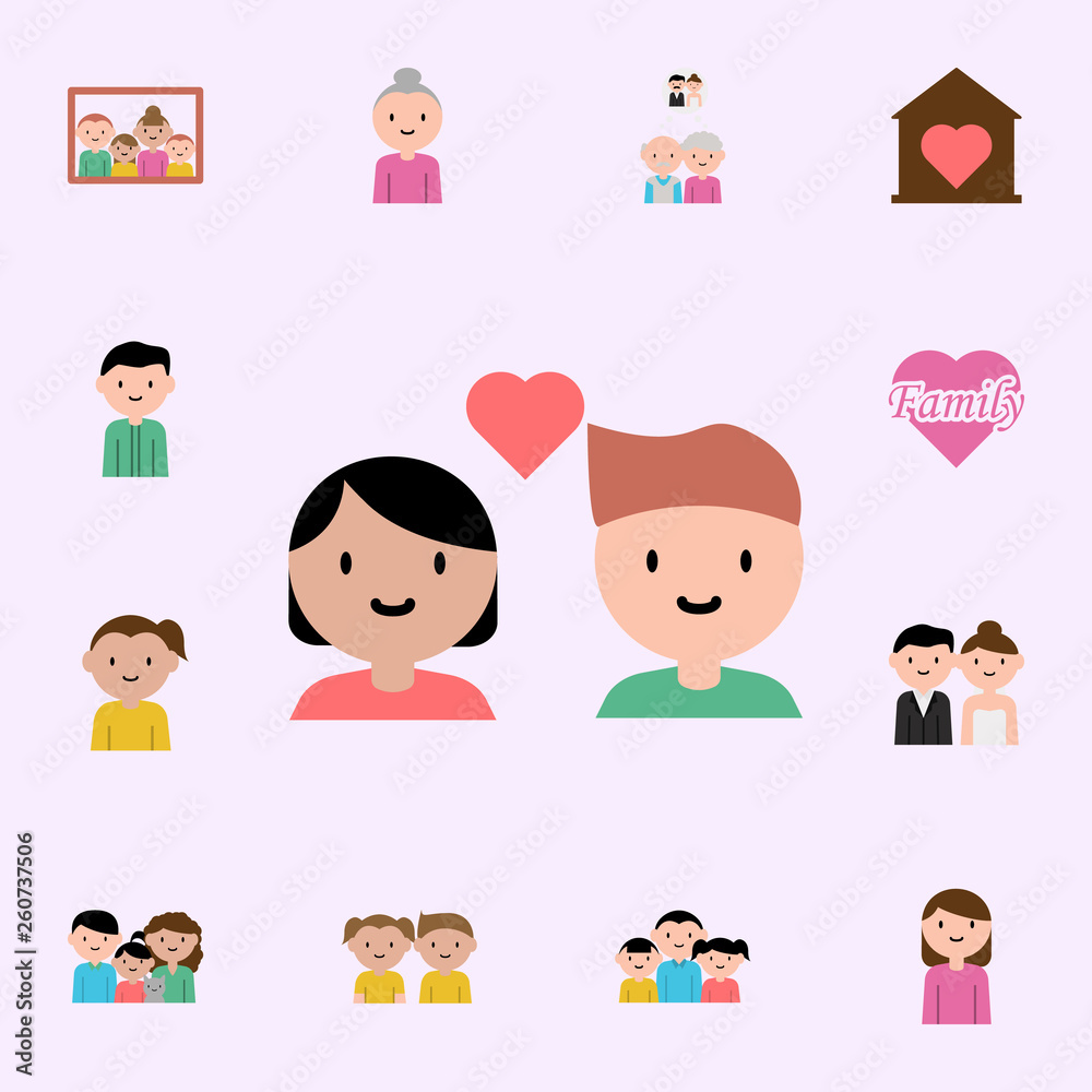 boy, girl cartoon icon. family icons universal set for web and mobile boy, girl cartoon icon. family icons universal set for web and mobile