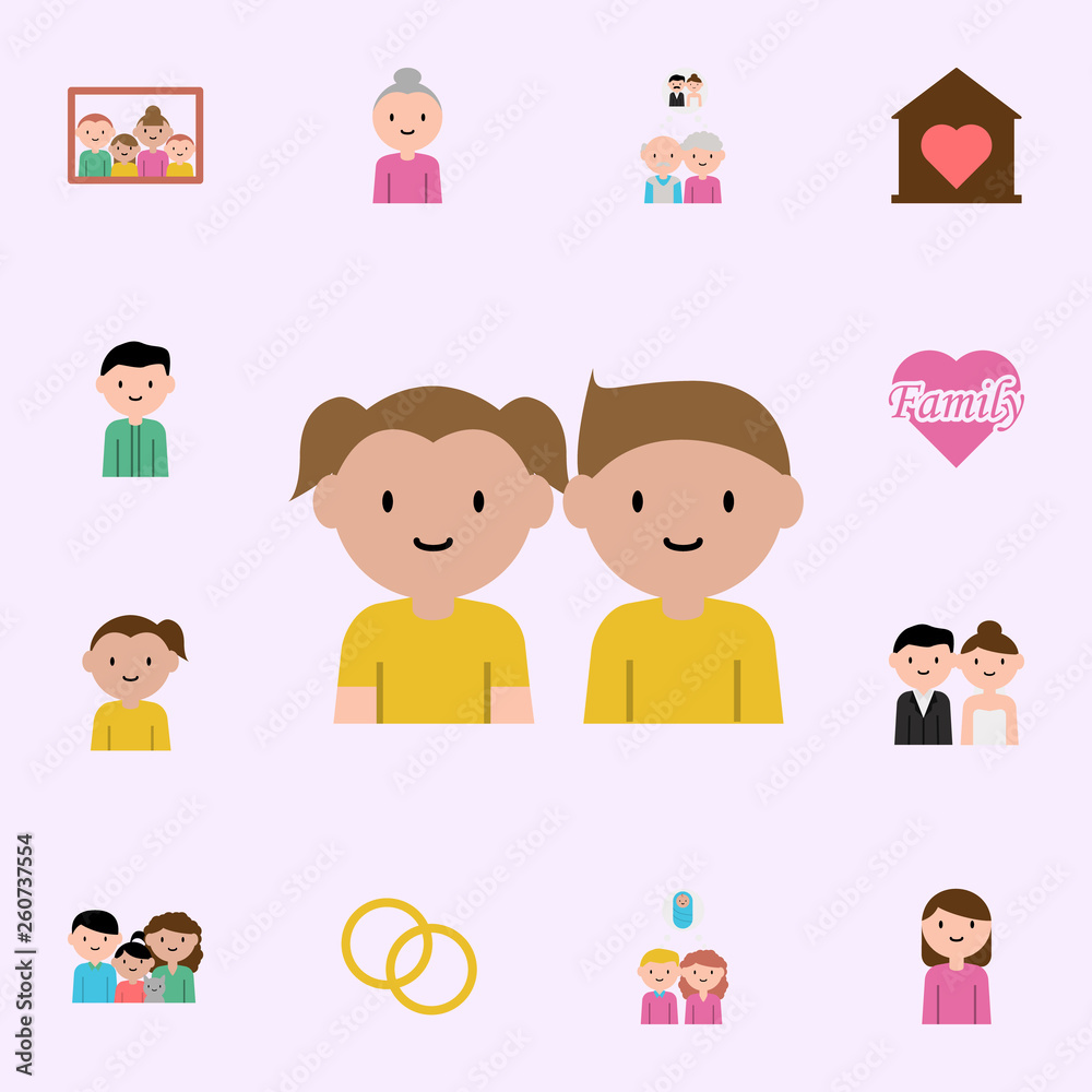 daughter, son cartoon icon. family icons universal set for web and mobile daughter, son cartoon icon. family icons universal set for web and mobile