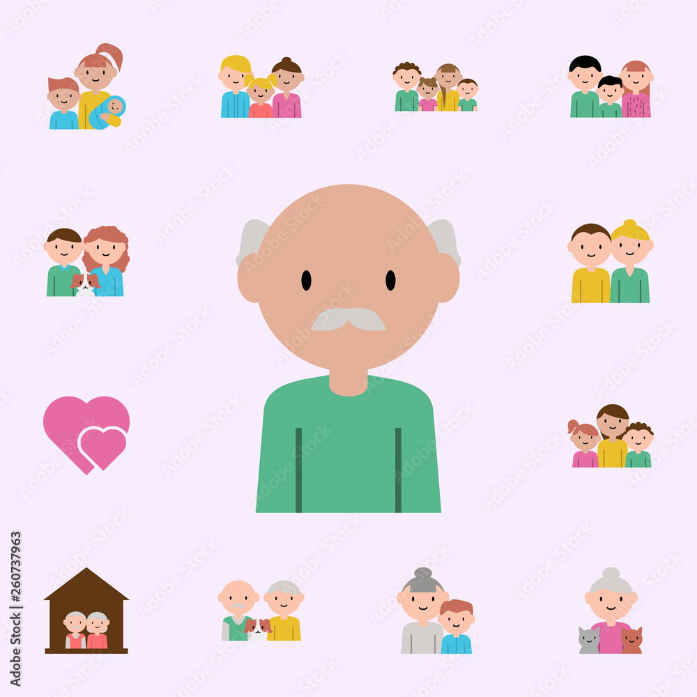 grandfather cartoon icon. family icons universal set for web and mobile grandfather cartoon icon. family icons universal set for web and mobile