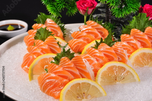 salmon on a plate